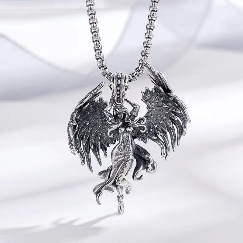 Proberos® Guardian Angel Pendant Necklace for Men Proberos® Guardian Angel Pendant Necklace for Men